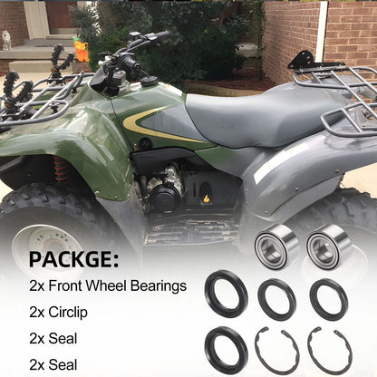 Front Wheel Bearing Seal Circlip Kit for Kawasaki Bayou 300 KLF300 4X4 1989-2005