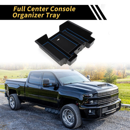 Center Console Organizer Tray for Chevy Silverado (2020-2023) Black Blue