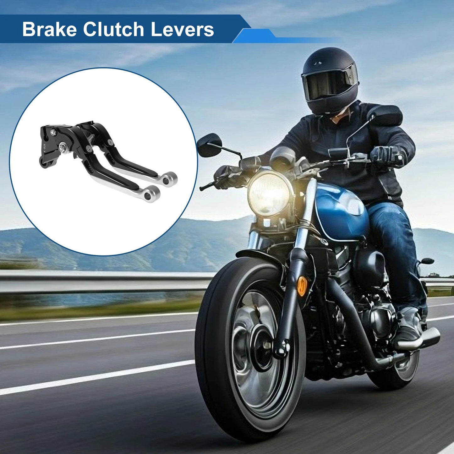 Adjustable Short Long Brake Clutch Levers Black Silver Tone for Kawasaki ZZR600