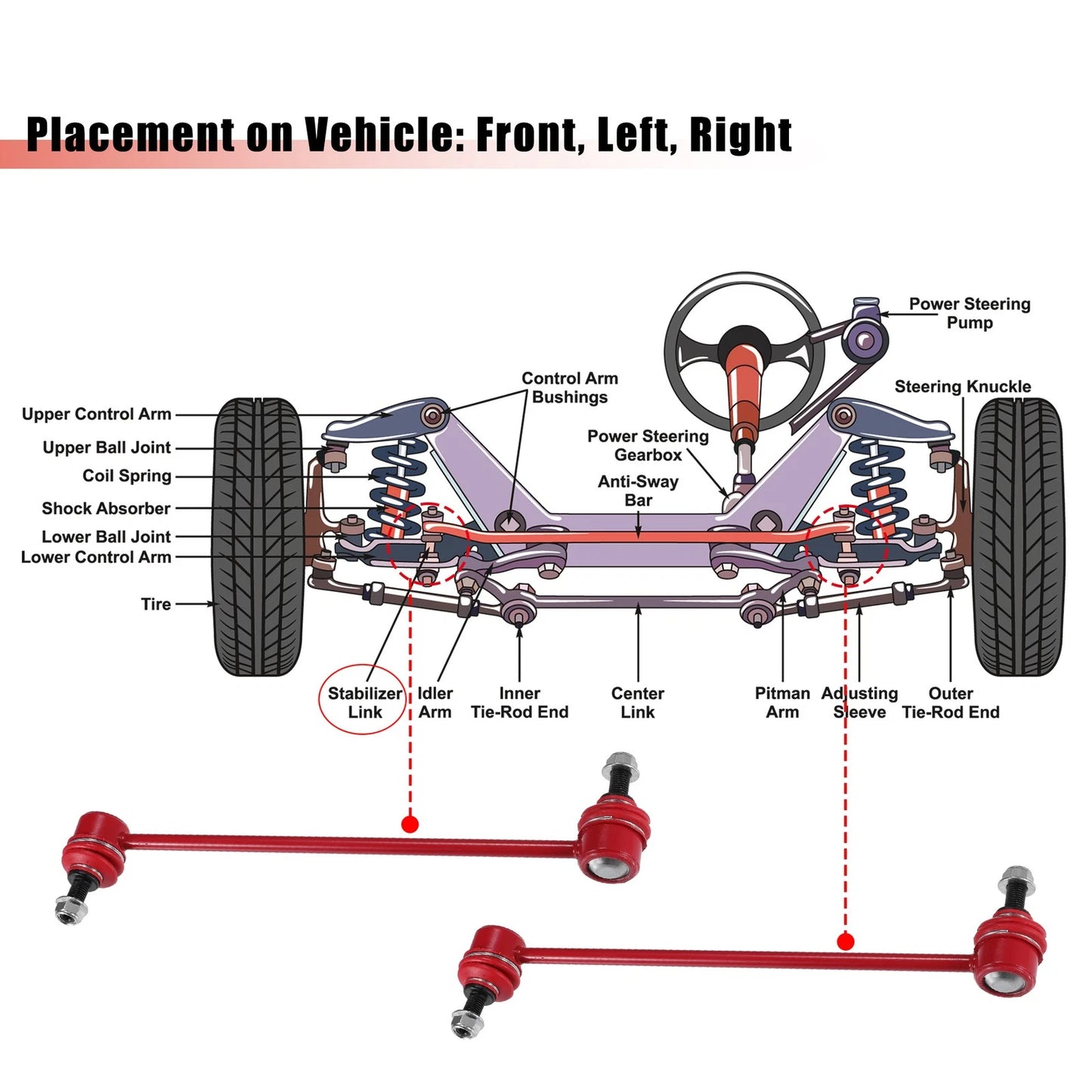 Front Sway Bar Links for Ford Escape (2005-2012)