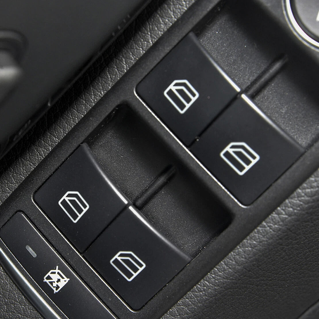 4x Window Switch Button Covers for Benz C E C200 E220 CLA GLK ML350 (2007-2020)