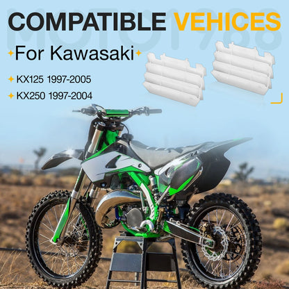 Radiator Louvers Guards for Kawasaki KX125/KX250 1997-2004 White