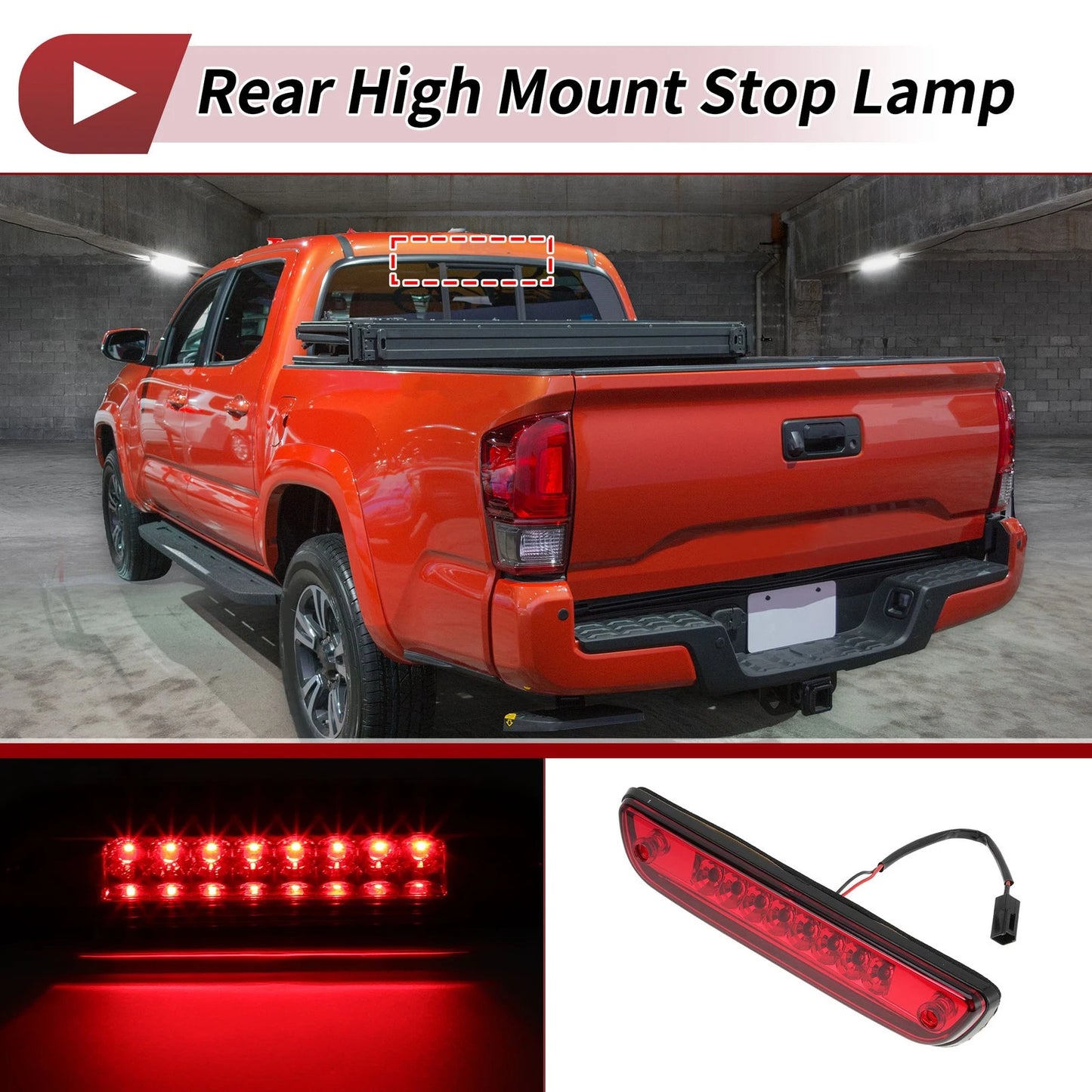 Red LED Third Brake Light for Toyota Tacoma (2005-2015)