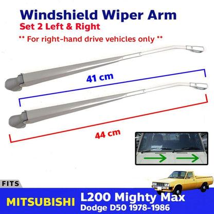 Windshield Wiper Arm L+R (RHD Fits Mitsubishi L200 Express Pickup 1978-86 D07