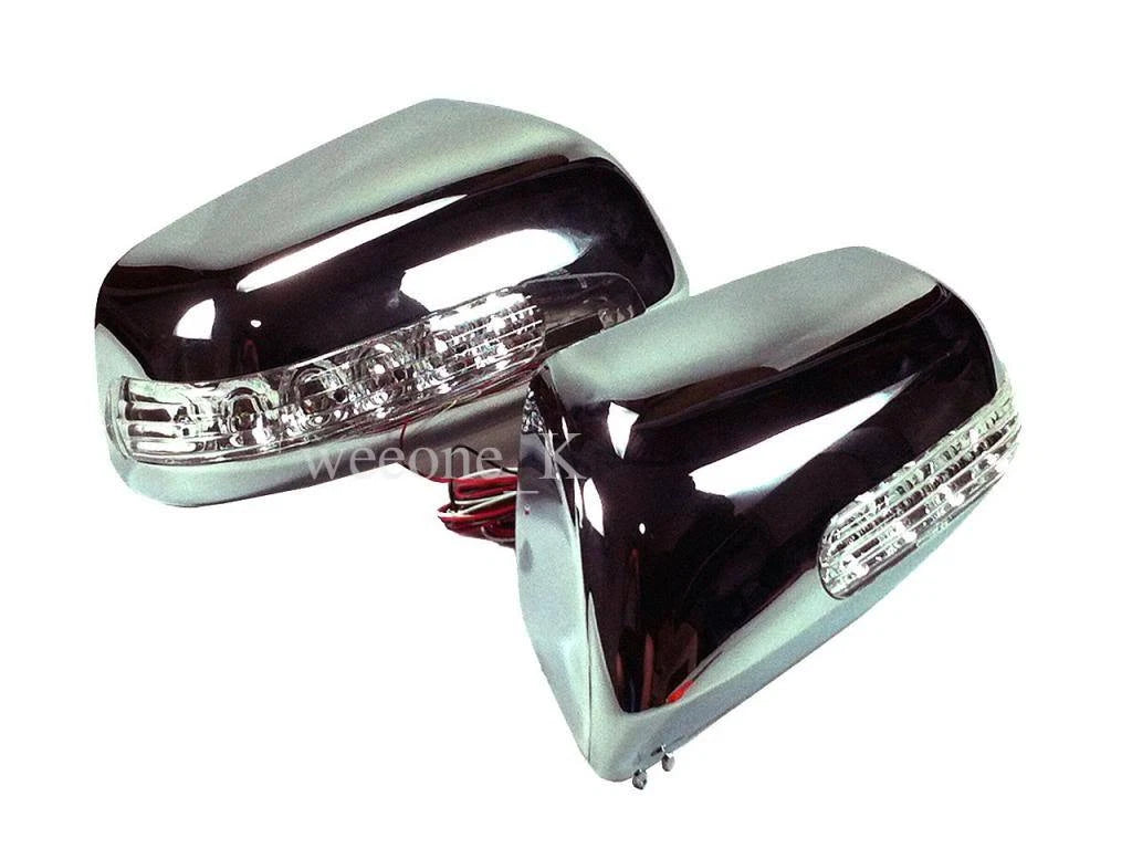 L.E.D. Chrome Mirror Cover Trim for Mazda BT50 (2009-2011)