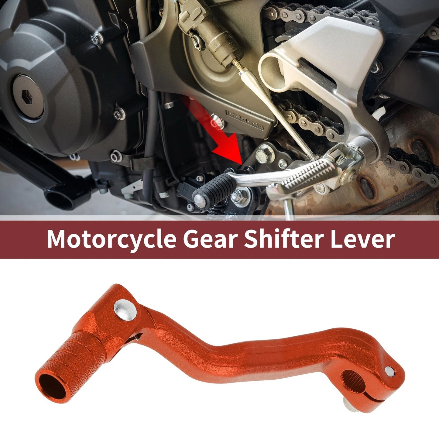 Folding Motorcycle Gear Shifter Lever for Bosuer M4 Orange