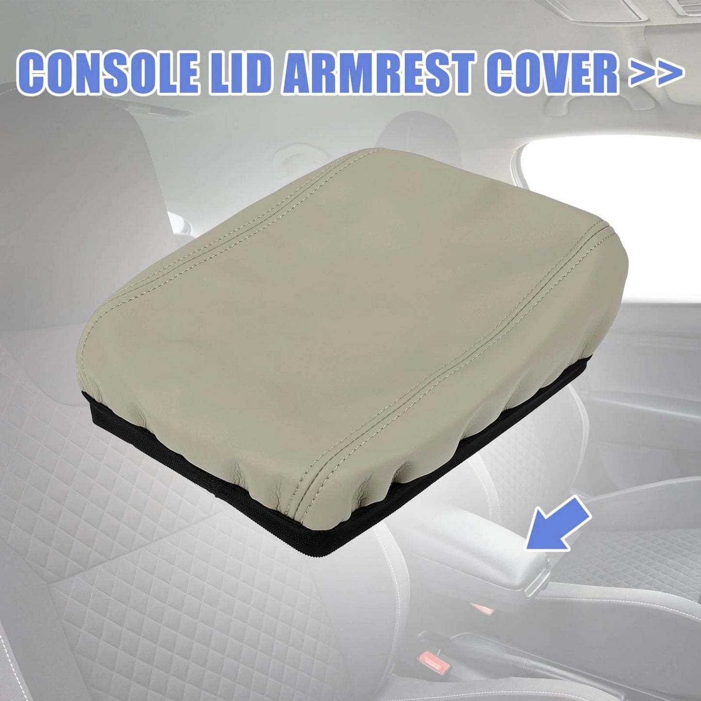 Center Console Lid Armrest Cover for Honda CR-V 2017-2021 Beige