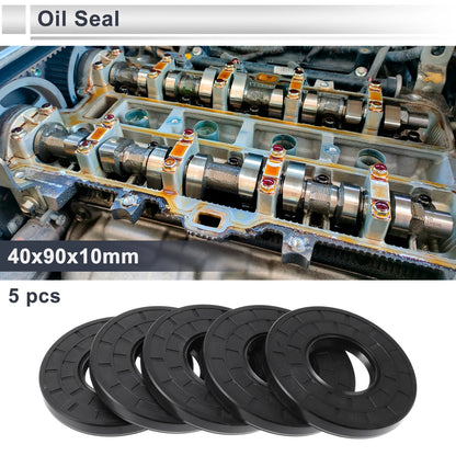 Oil Seal 40x90x10mm 5x Seal Ring Shaft Seal Nitrile Rubber for MakeModel