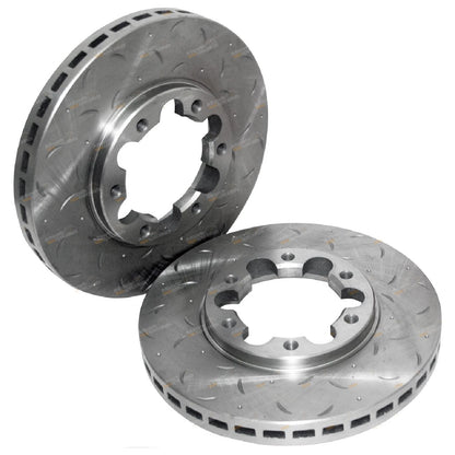 Front Drilled Slotted Disc Rotor + Pads for Patrol GU Y61 (1997-2016)