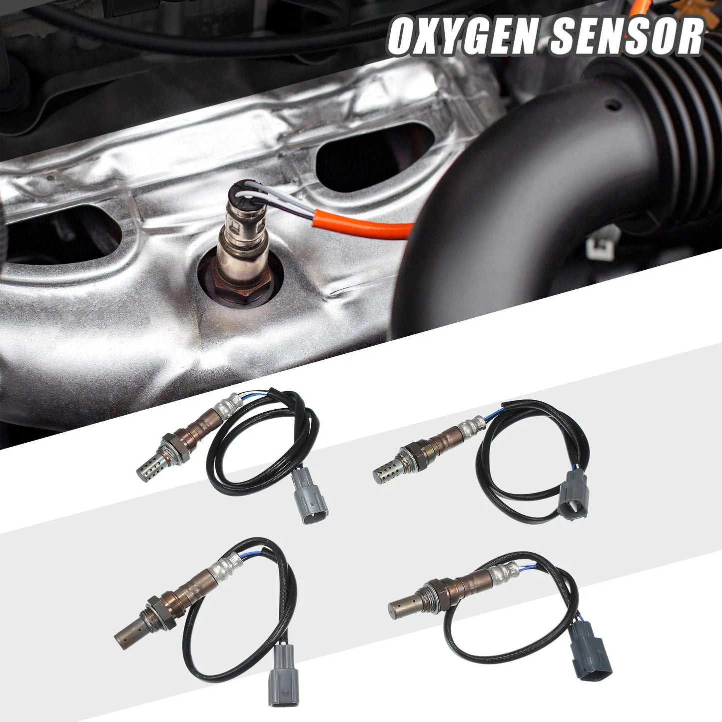 O2 Oxygen Sensor Upstream Front & Rear 4 x for Toyota RAV4 (2001–2003)