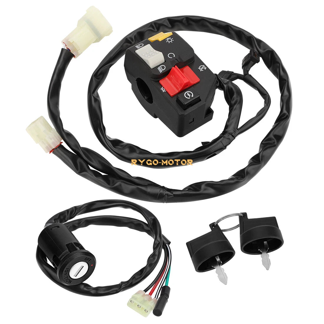 2x Handlebar & Key Switch for Honda TRX400EX 400EX Sportrax 2x4 (1999–2004)