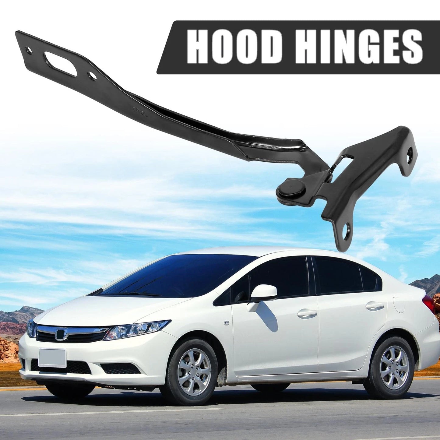 Hood Hinges  Left Right for Honda Civic (2012-2015)