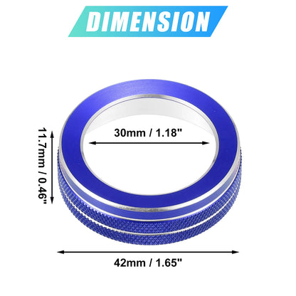 Car Mode Switch Knob Cover Trim for Ford Explorer (2020-2022) Blue Aluminum