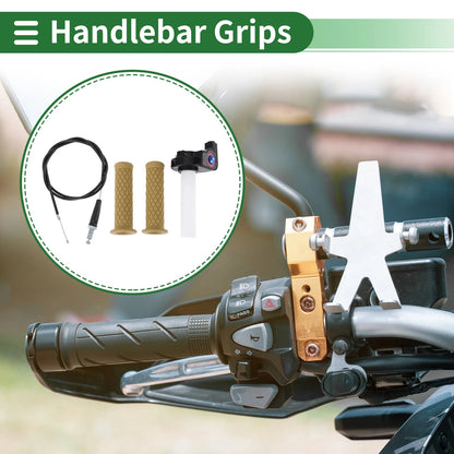 7/8" 22mm Hand Grips Rubber Khaki for Motorcycle