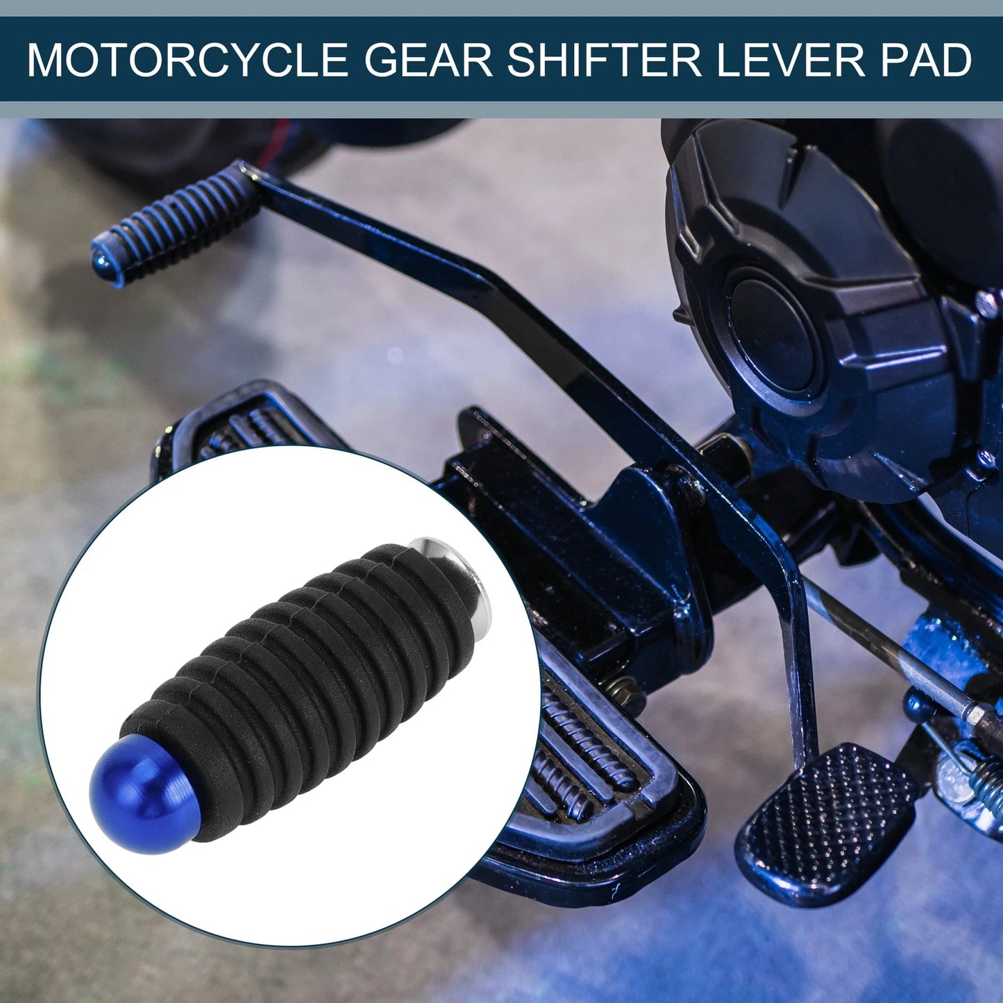 Gear Shifter Lever for Motorcycle Universal Blue Pad Rubber