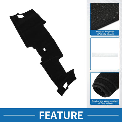 Dashboard Cover Mat for Honda CRV 2023-2024 Sun Protector Pad Black