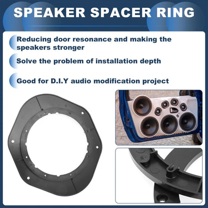 4 x Speaker Spacer Ring Tweeter Adaptor 6x9–6.5 for Toyota