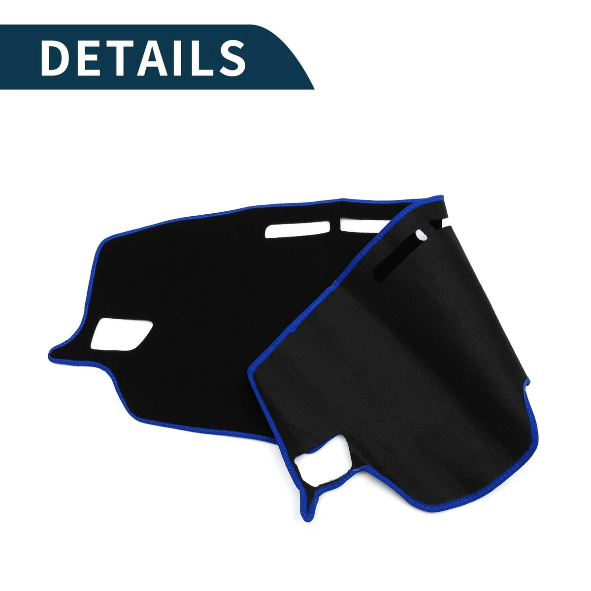 Dashboard Cover Mat for Toyota RAV4 (2019-2024) - Black Blue 1 Set