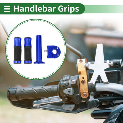 Hand Grips Cover End Grips Diamond Pattern Rubber for Motorcycle
