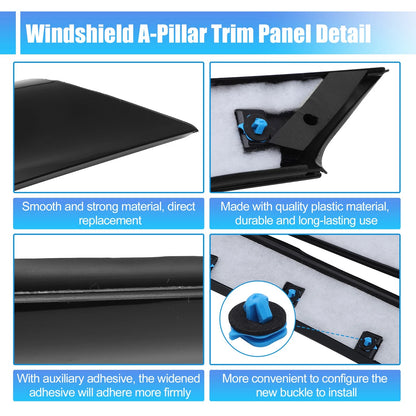Windshield A-Pillar Trim Panels 2 x Left Right for Ford Flex (2009-2019)
