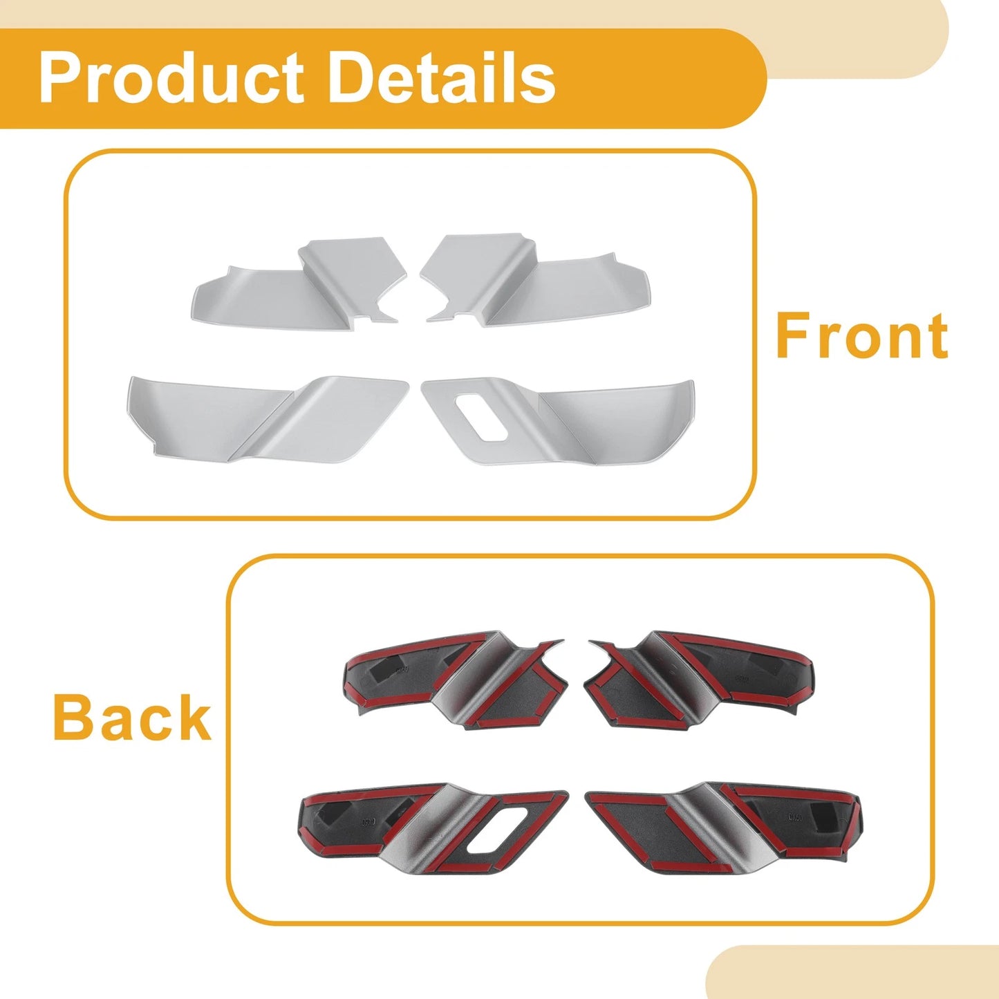 Interior Door Handle Bowl Cover Trim for Mazda CX60 (2022-2024) Silver