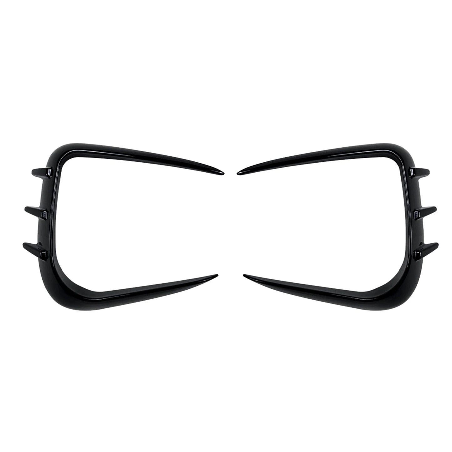 2 x Gloss Black Front Bumper Side Air Vent Trims for Volkswagen ID.3 (2019-2022)