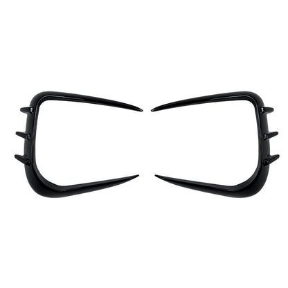 2 x Gloss Black Front Bumper Side Air Vent Trims for Volkswagen ID.3 (2019-2022)