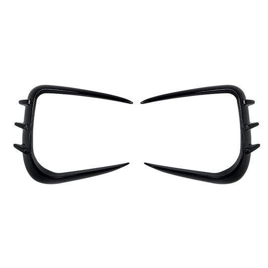 2 x Gloss Black Front Bumper Side Air Vent Trims for Volkswagen ID.3 (2019-2022)