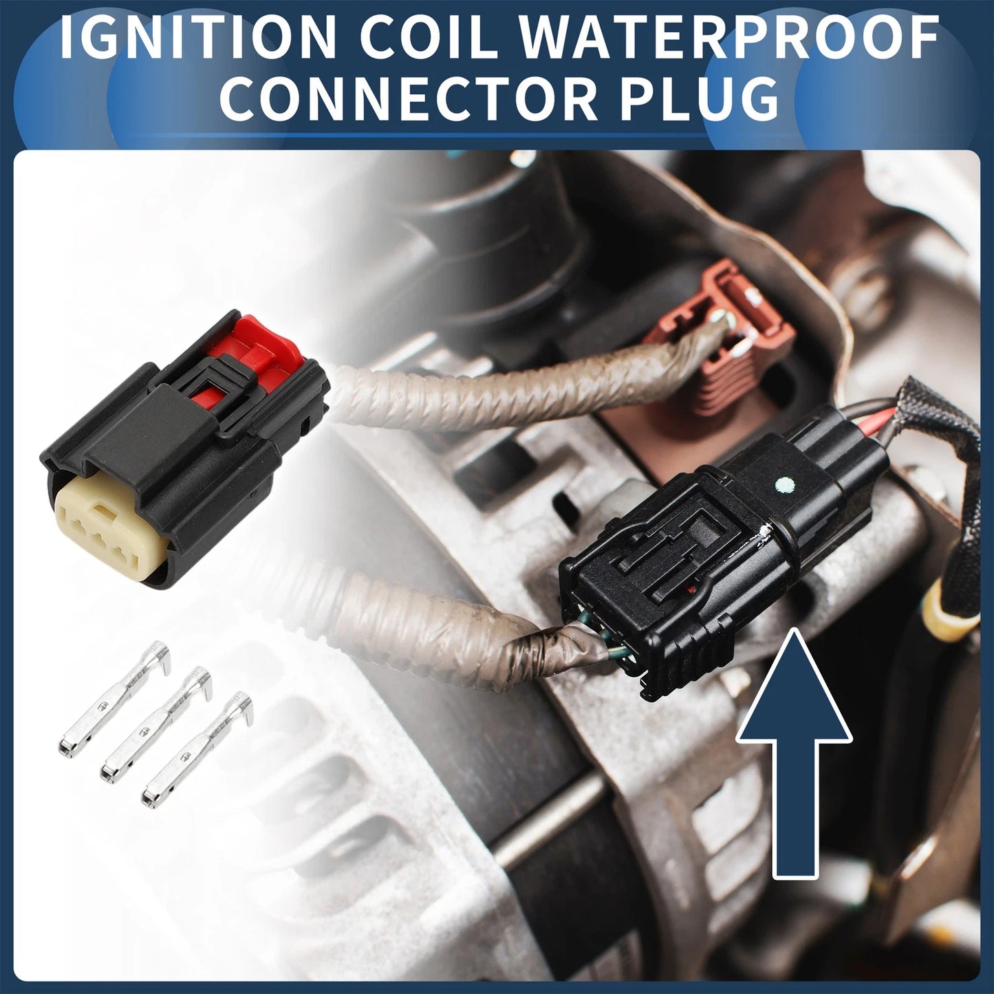 3 Pin Ignition Coil Waterproof Connector Plug for Ford Mazda