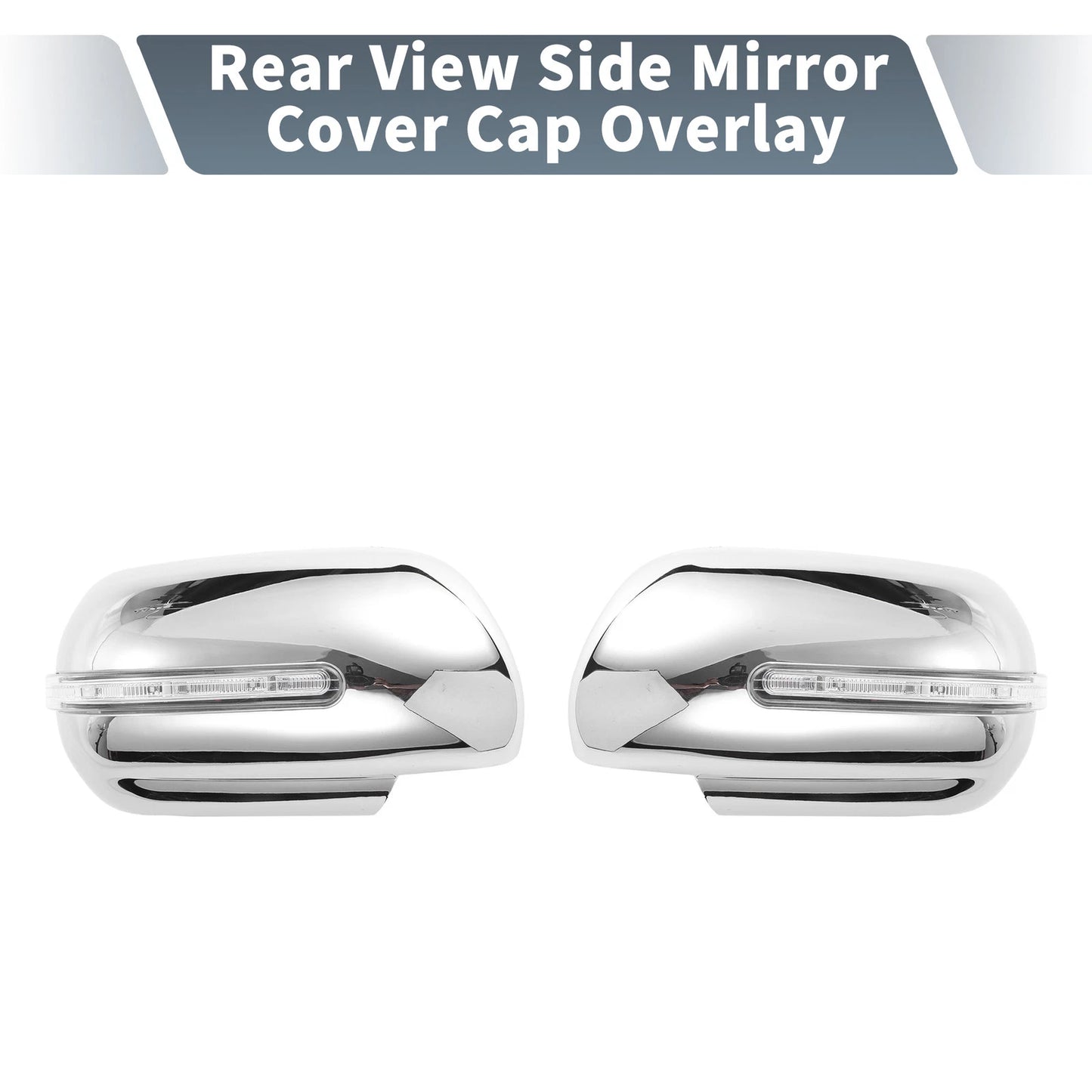 Chrome Plated Rearview Mirror Covers with LED Lights for Suzuki