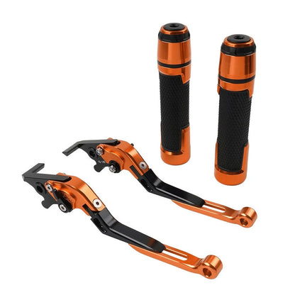 Orange Brake Clutch Levers & Handlebar Grips Set for Benelli TRK502 TRK251 BN302S