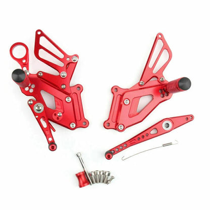 CNC Rear Footrests for BMW S1000RR (2015-2017) - Red 2 x Sets