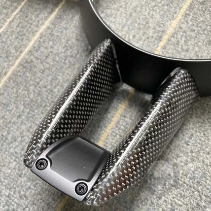 Carbon Fiber Steering Wheel Cover Trim Fit for Porsche 911 992 2020-2023 Taycan