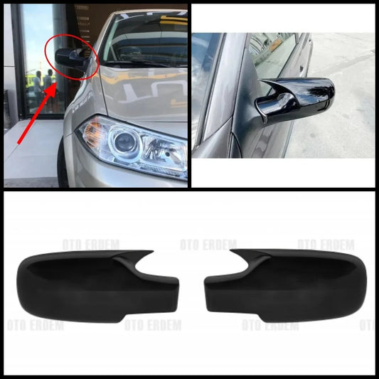 2 Piece Side View Mirror Covers for Renault Megane MK2 (2002-2008)