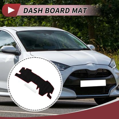 Dashboard Cover Mat for Toyota Yaris 2020-2024 Sun Protector Black Red
