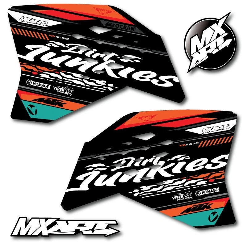 Wild Style Tank Radiator Shroud Graphics Stickers for KTM 65 (2009-2014)