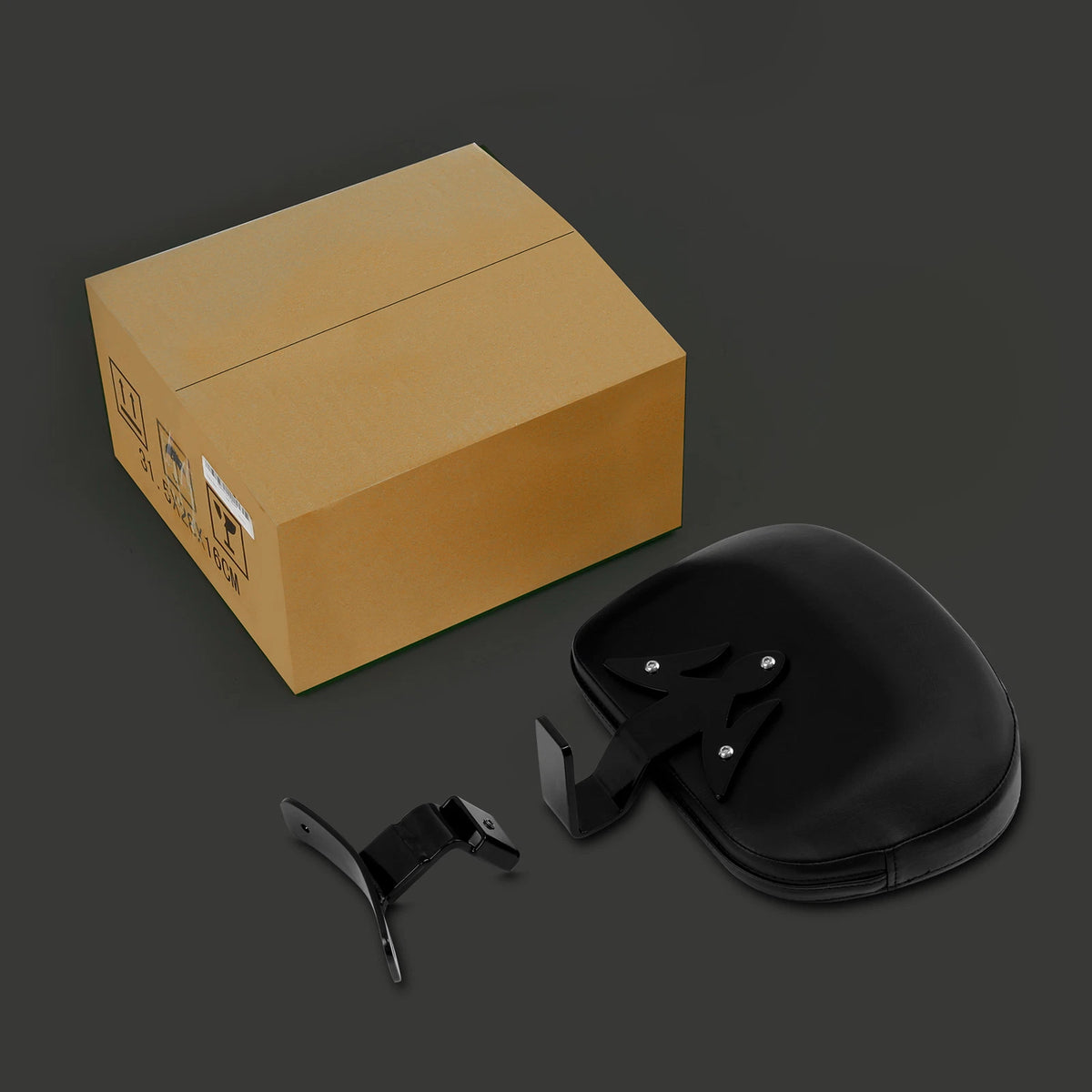 Black Driver Backrest Pad for Harley Touring CVO Road Street Glide (2009-2023)