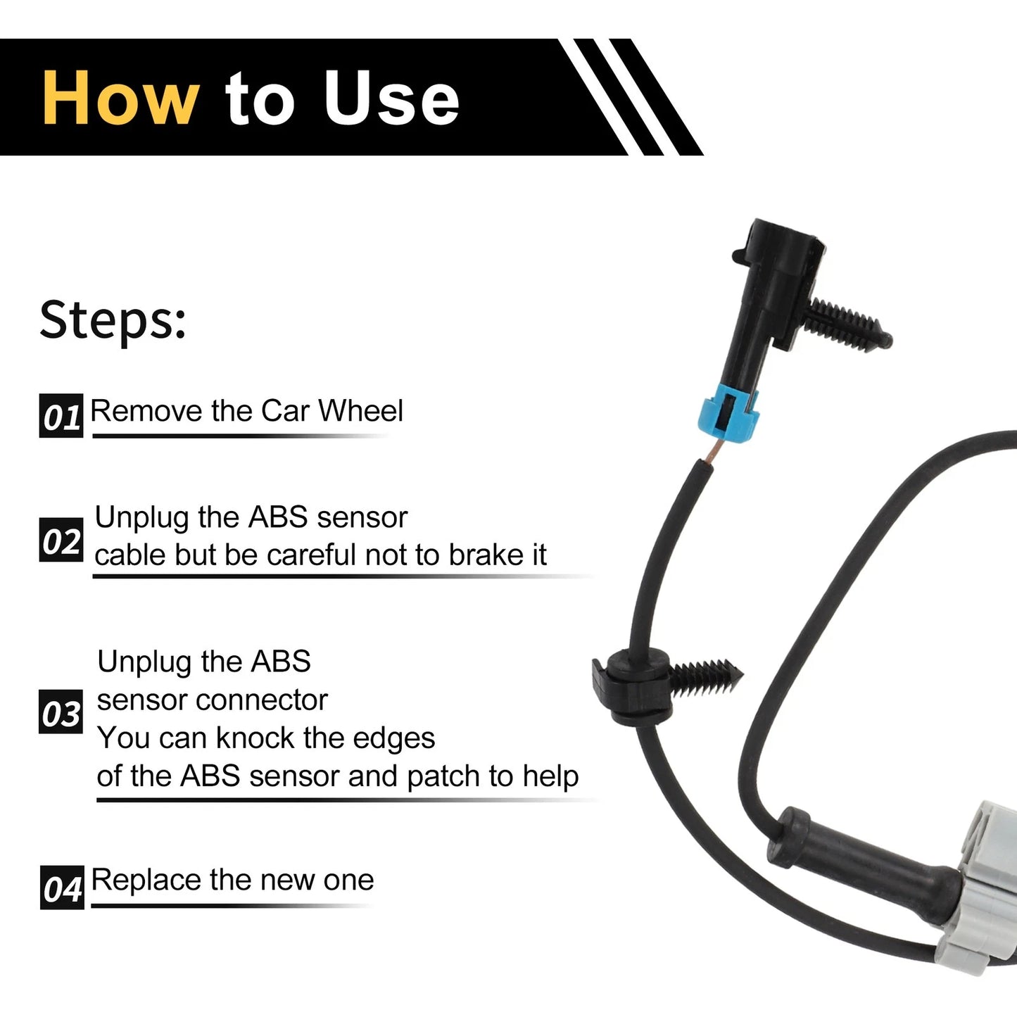 ABS Wheel Speed Sensor for GMC Sierra 2500 HD (2007 - 2010)