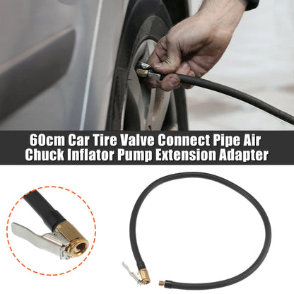 Tire Inflator Pump Hose with Locking Air Chuck / 60cm 23.62" / for Car Motorcycle