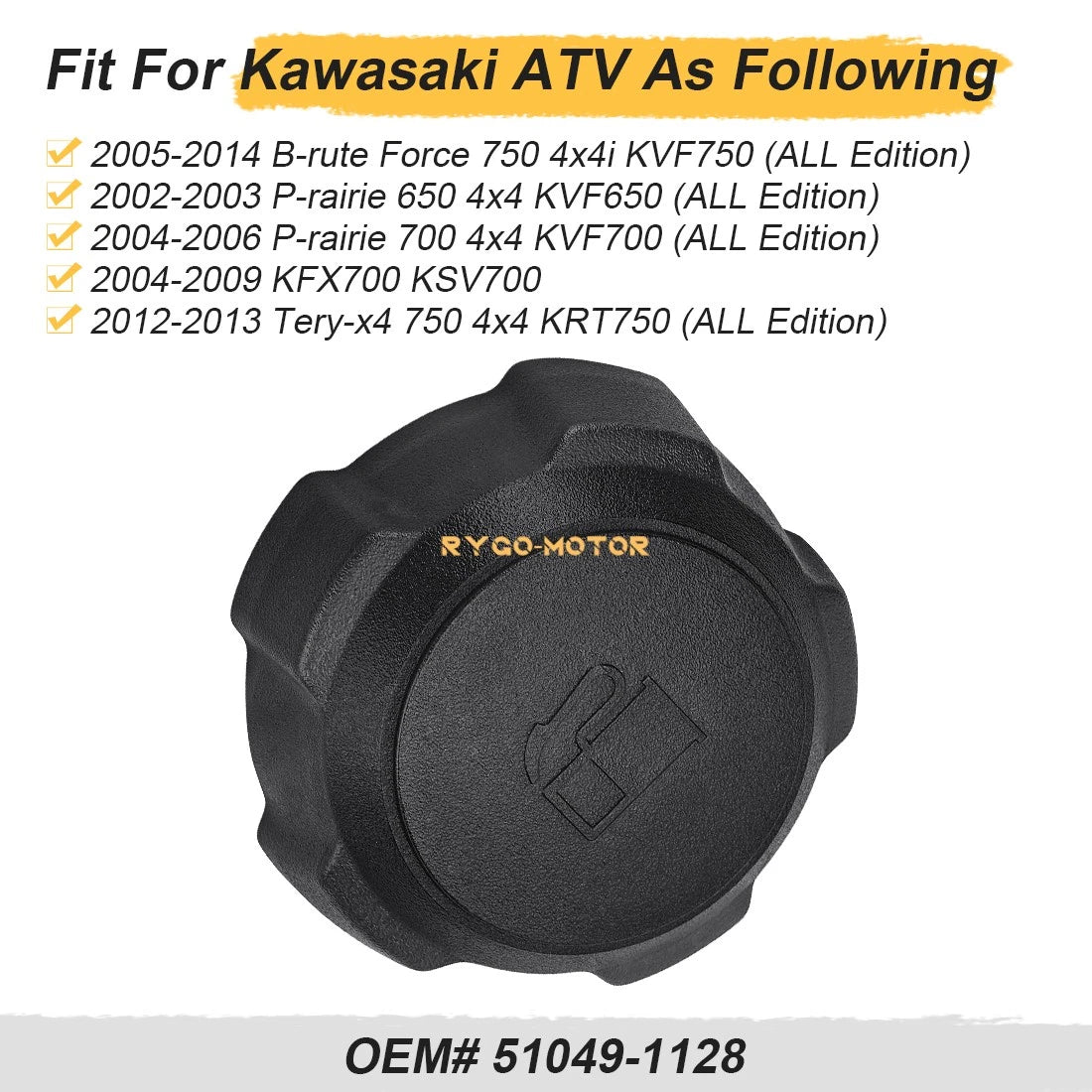 Gas Cap for Kawasaki Brute Force 750 Prairie 650 700 Teryx4 750