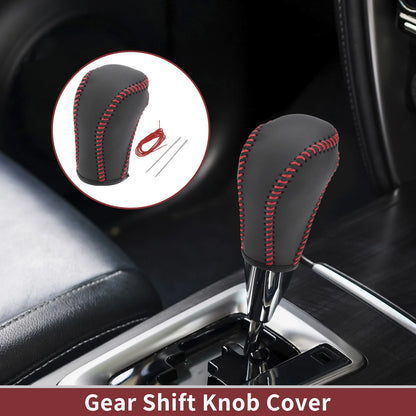 Car Gear Shift Knob Cover for Mazda CX-5 (2013-2014) Black Red