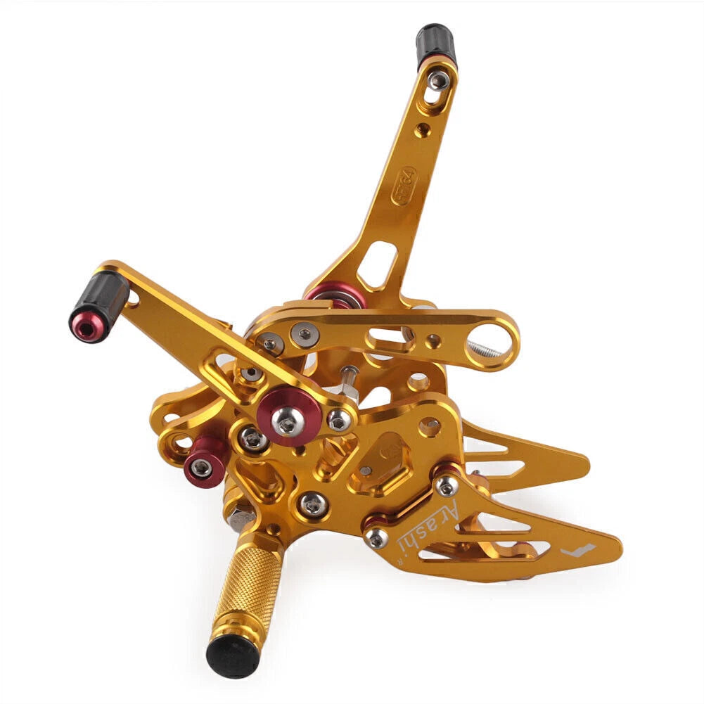 Rearset Foot Pegs Set for Aprilia RSV4 (2009-2011) - Gold 2 x Rear Sets