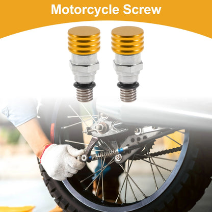 Motorcycle Screw M5x0.8 2 x Fork Air Bleeder Valve Gold Tone for Motorcycle