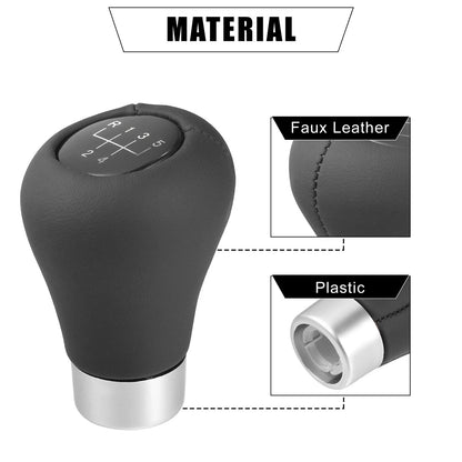 5 Speed Gear Shift Knob Head Black Silver for BMW 1 3 5 6 Series