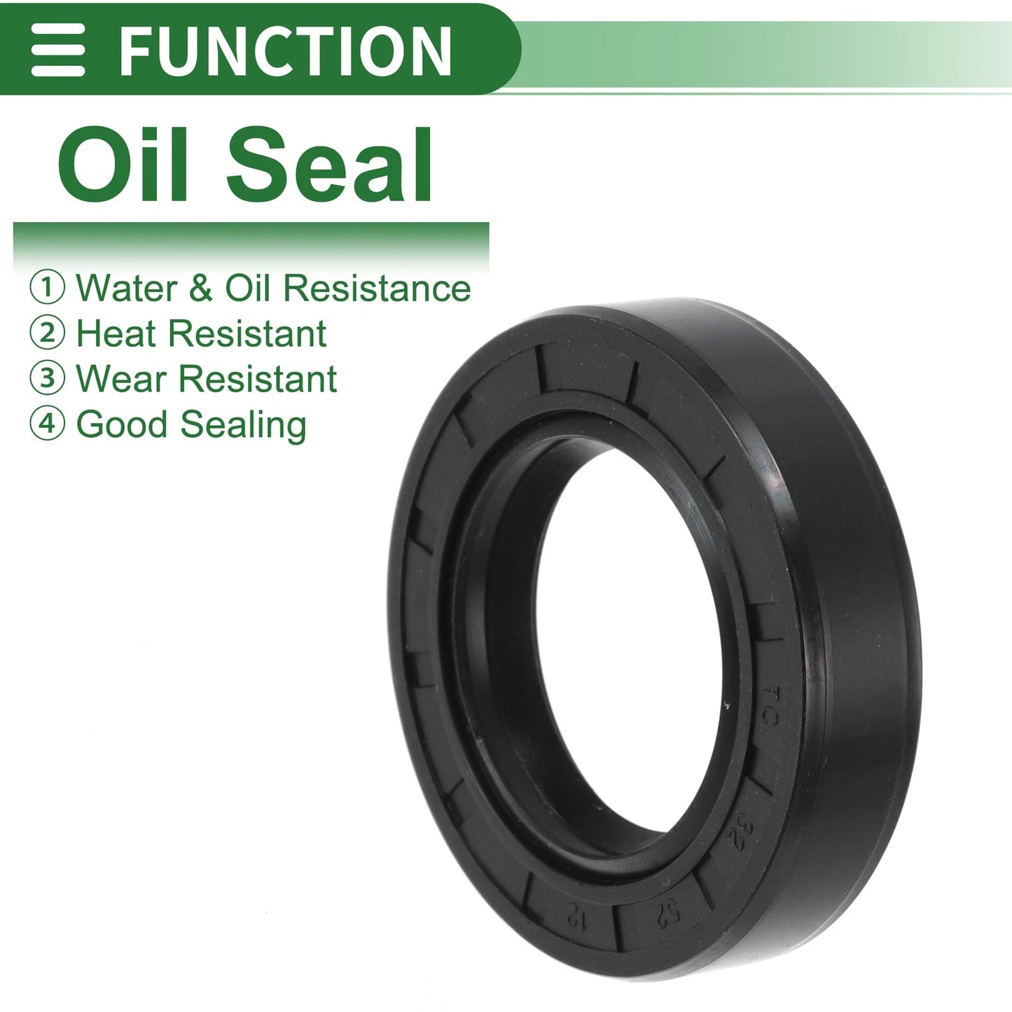 Oil Seal / 32x52x12mm / Rotary Shaft Seal NBR Rubber Black 5 Pcs