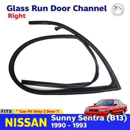 Glass Run Door Channel Rubber RH Fits Nissan Sunny Sentra B13 2D SED 1990-93 D05