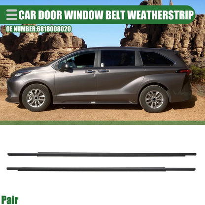 Rear Left Right Door Window Belt Weatherstrip for Toyota Sienna (2011-2020)