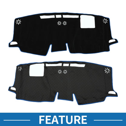 Dashboard Cover Mat for Toyota Sienna (2011-2023) - Sun Protector Pad Black Blue