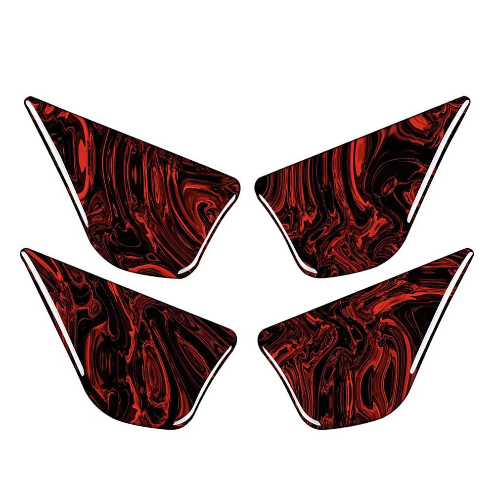 4 Pcs Fire Red Door Handle Bowl Cover Trim for Mercedes E-Class W213 (11-18)