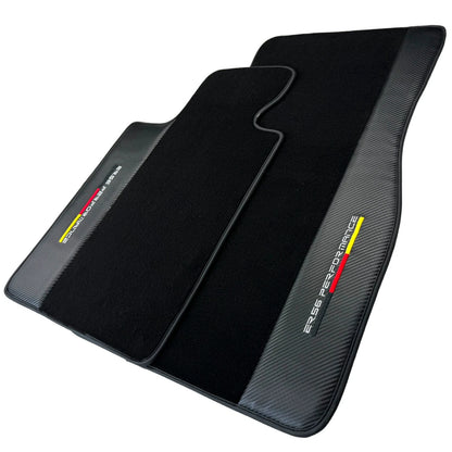Black Floor Mats for BMW 5 Series E34 Sedan (1988-1996) with Carbon